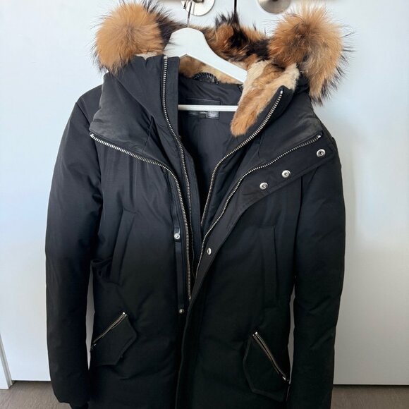 Mackage Edward Parka – Black w/ Removable Fur Hood & Trim – Size 38 - Picture 1 of 1